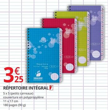 Promoties Répertoire intégral - Huismerk - Auchan - Geldig van 14/08/2018 tot 02/09/2018 bij Auchan