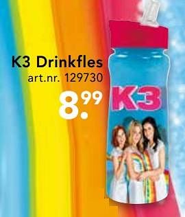 Promoties K3 drinkfles - K3 - Geldig van 15/08/2018 tot 28/08/2018 bij Blokker