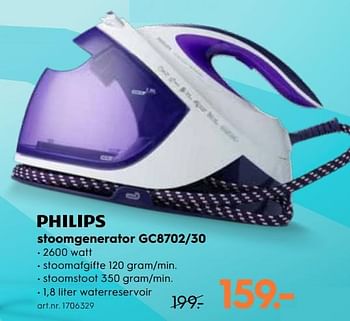 Promoties Philips perfectcare stoomgenerator gc8702-30 - Philips - Geldig van 15/08/2018 tot 28/08/2018 bij Blokker