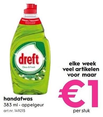 Promoties Handafwas - Dreft - Geldig van 15/08/2018 tot 28/08/2018 bij Blokker