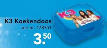 Promoties K3 koekendoos - K3 - Geldig van 15/08/2018 tot 28/08/2018 bij Blokker