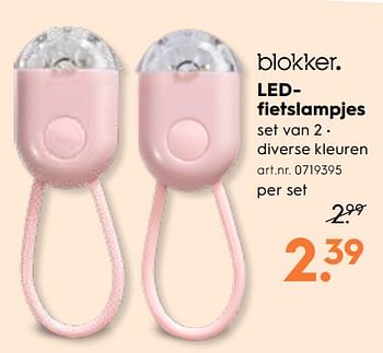 Promotions Led- fietslampjes - Produit maison - Blokker - Valide de 15/08/2018 à 28/08/2018 chez Blokker