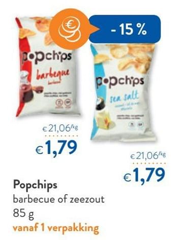 Promoties Popchips barbecue of zeezout - Popchips - Geldig van 16/08/2018 tot 28/08/2018 bij OKay