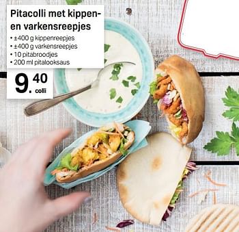 Promoties Pitacolli met kippenen varkensreepjes - Huismerk - Buurtslagers - Geldig van 17/08/2018 tot 13/09/2018 bij Buurtslagers