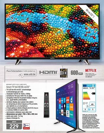 Promoties Smart tv full hd 80 cm-32 medion life p13211 md31307 - Medion - Geldig van 20/08/2018 tot 25/08/2018 bij Aldi