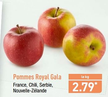 Promotions Pommes royal gala - Produit maison - Aldi - Valide de 20/08/2018 à 25/08/2018 chez Aldi