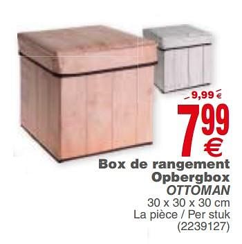 Promoties Box de rangement opbergbox ottoman - Huismerk - Cora - Geldig van 21/08/2018 tot 03/09/2018 bij Cora