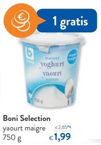 Promotions Boni selection yaourt maigre - Boni - Valide de 16/08/2018 à 28/08/2018 chez OKay