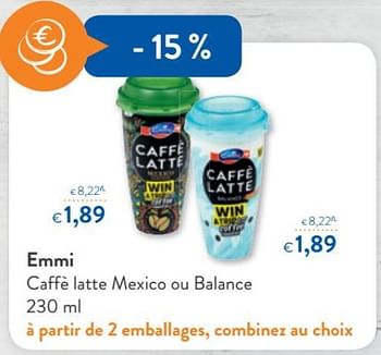 Promotions Emmi caffè latte mexico ou balance - Emmi - Valide de 16/08/2018 à 28/08/2018 chez OKay