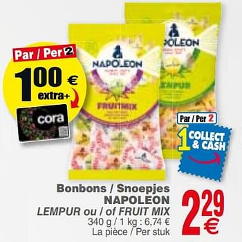 Promoties Bonbons - snoepjes - Napoleon - Geldig van 21/08/2018 tot 27/08/2018 bij Cora