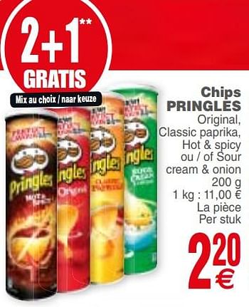 Promoties Chips pringles - Pringles - Geldig van 21/08/2018 tot 27/08/2018 bij Cora