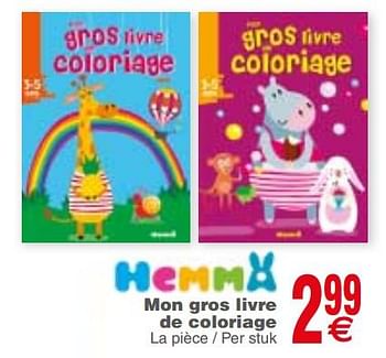 Promoties Mon gros livre de coloriage - Huismerk - Cora - Geldig van 21/08/2018 tot 03/09/2018 bij Cora