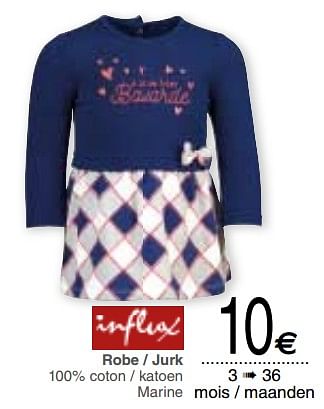 Promoties Robe - jurk - INFLUX - Geldig van 21/08/2018 tot 03/09/2018 bij Cora