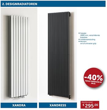 Promoties Designradiatoren xandra ,xandress - Huismerk - Zelfbouwmarkt - Geldig van 21/08/2018 tot 24/09/2018 bij Zelfbouwmarkt