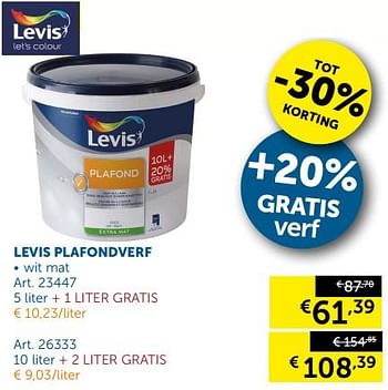 Promoties Levis plafondverf - Levis - Geldig van 21/08/2018 tot 24/09/2018 bij Zelfbouwmarkt