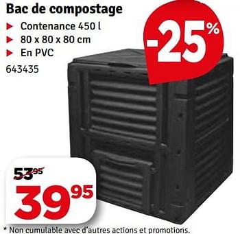 Promoties Bac de compostage - Huismerk - Mr. Bricolage - Geldig van 21/08/2018 tot 02/09/2018 bij Mr. Bricolage