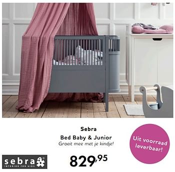 Promoties Bed baby + junior - Sebra - Geldig van 28/07/2018 tot 25/08/2018 bij Baby & Tiener Megastore