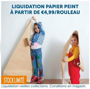 Promotions Liquidation papier peint - Produit maison - Zelfbouwmarkt - Valide de 21/08/2018 à 24/09/2018 chez Zelfbouwmarkt