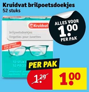 Promoties Kruidvat brilpoetsdoekjes - Huismerk - Kruidvat - Geldig van 21/08/2018 tot 26/08/2018 bij Kruidvat