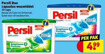 Promoties Persil duo capsules wasmiddel - Persil - Geldig van 21/08/2018 tot 26/08/2018 bij Kruidvat