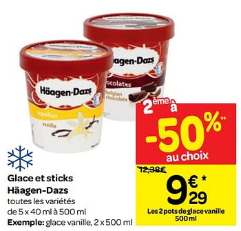 Promotions Glace et sticks häagen-dazs - Haagen-Dazs - Valide de 22/08/2018 à 27/08/2018 chez Carrefour