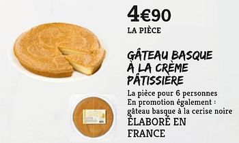 Produit Maison Monoprix Gateau Basque A La Creme Patissiere En Promotion Chez Monoprix