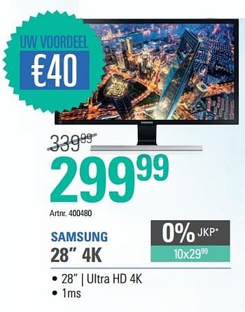 Promoties Samsung 28 4k - Samsung - Geldig van 20/08/2018 tot 30/09/2018 bij Auva