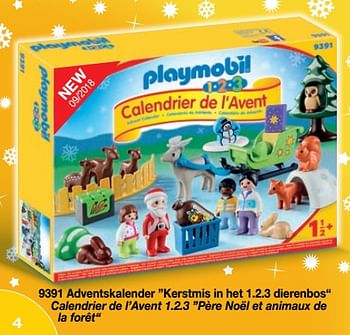 Promotions Calendrier de l`avent 1.2.3 père noël et animaux de la forêt - Playmobil - Valide de 01/09/2018 à 31/12/2018 chez Playmobil