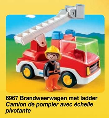 Promotions Camion de pompier avec échelle pivotante - Playmobil - Valide de 01/09/2018 à 31/12/2018 chez Playmobil