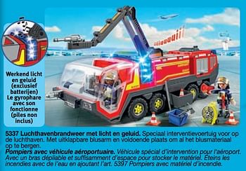 Promotions Pompiers avec véhicule aéroportuaire - Playmobil - Valide de 01/09/2018 à 31/12/2018 chez Playmobil