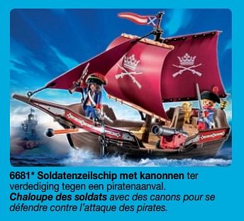 Promoties Chaloupe des soldats - Playmobil - Geldig van 01/09/2018 tot 31/12/2018 bij Playmobil