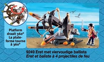 Promotions Eret et baliste à 4 projectiles de feu - Playmobil - Valide de 01/09/2018 à 31/12/2018 chez Playmobil
