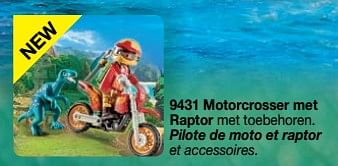 Promotions Pilote de moto et raptor - Playmobil - Valide de 01/09/2018 à 31/12/2018 chez Playmobil