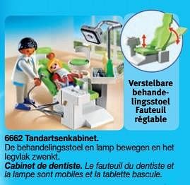 Promotions Cabinet de dentiste - Playmobil - Valide de 01/09/2018 à 31/12/2018 chez Playmobil