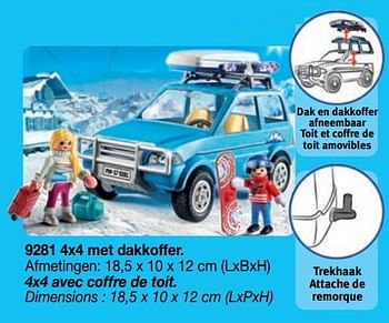 Promoties 4x4 avec coffre de toit. - Playmobil - Geldig van 01/09/2018 tot 31/12/2018 bij Playmobil