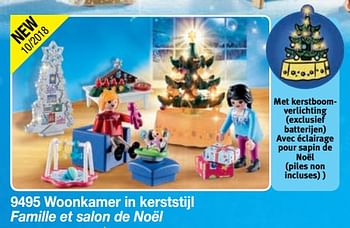 Promoties Famille et salon de noël - Playmobil - Geldig van 01/09/2018 tot 31/12/2018 bij Playmobil