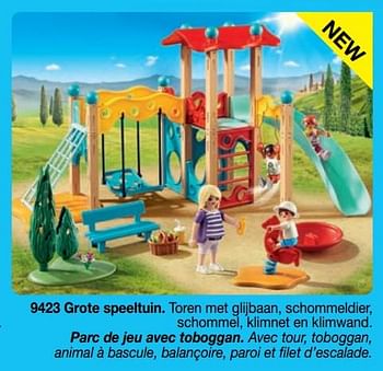 Promotions Parc de jeu avec toboggan - Playmobil - Valide de 01/09/2018 à 31/12/2018 chez Playmobil