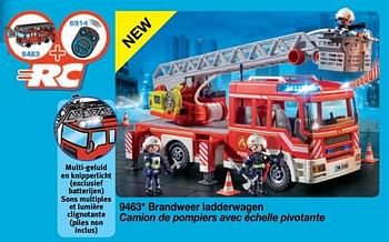 Promoties Brandweer ladderwagen - Playmobil - Geldig van 01/09/2018 tot 31/12/2018 bij Playmobil