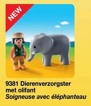 Promoties Dierenverzorgster met olifant - Playmobil - Geldig van 01/09/2018 tot 31/12/2018 bij Playmobil