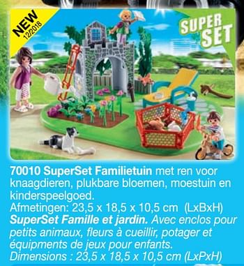 Promotions Superset famille et jardin - Playmobil - Valide de 01/09/2018 à 31/12/2018 chez Playmobil