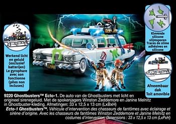 Promoties Ghostbusters ecto-l - Playmobil - Geldig van 01/09/2018 tot 31/12/2018 bij Playmobil