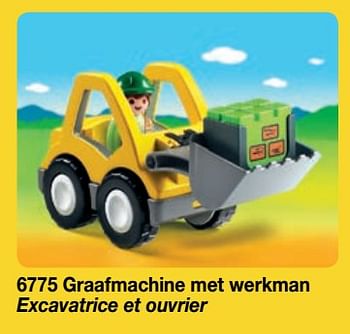 Promoties Graafmachine met werkman - Playmobil - Geldig van 01/09/2018 tot 31/12/2018 bij Playmobil