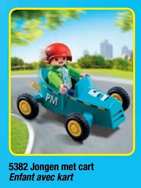 Promotions Jongen met cart - Playmobil - Valide de 01/09/2018 à 31/12/2018 chez Playmobil