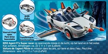 Promoties Agent p.`s super racer - Playmobil - Geldig van 01/09/2018 tot 31/12/2018 bij Playmobil