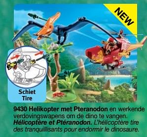 Promoties Helikopter met pteranodon - Playmobil - Geldig van 01/09/2018 tot 31/12/2018 bij Playmobil