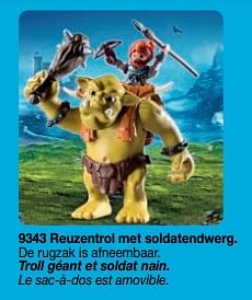 Promoties Reuzentrol met soldatendwerg - Playmobil - Geldig van 01/09/2018 tot 31/12/2018 bij Playmobil