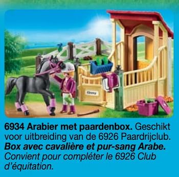Promoties Arabier met paardenbox - Playmobil - Geldig van 01/09/2018 tot 31/12/2018 bij Playmobil