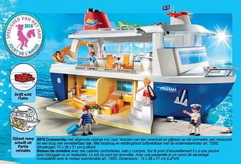 Promotions Cruiseschip - Playmobil - Valide de 01/09/2018 à 31/12/2018 chez Playmobil