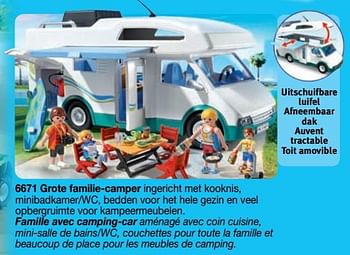 Promoties Grote familie-camper - Playmobil - Geldig van 01/09/2018 tot 31/12/2018 bij Playmobil