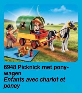 Promoties Picknick met pony - wagen - Playmobil - Geldig van 01/09/2018 tot 31/12/2018 bij Playmobil